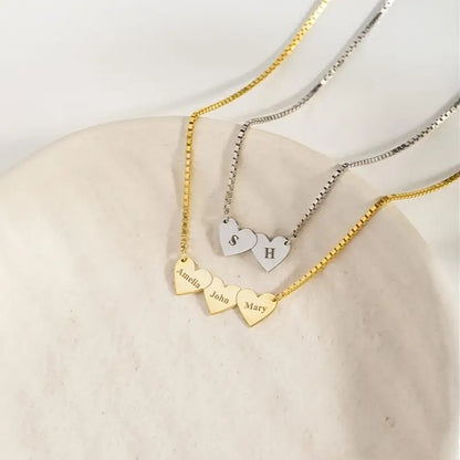 Personalized Heart-shaped Engraved Necklace
