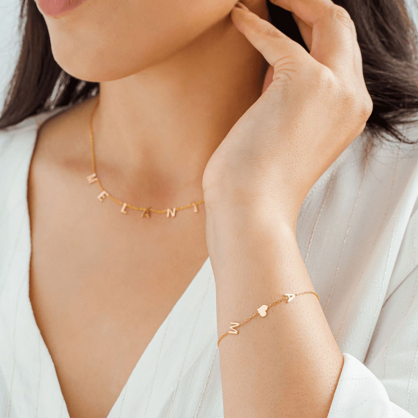 Custom Lateral Initial Bracelet