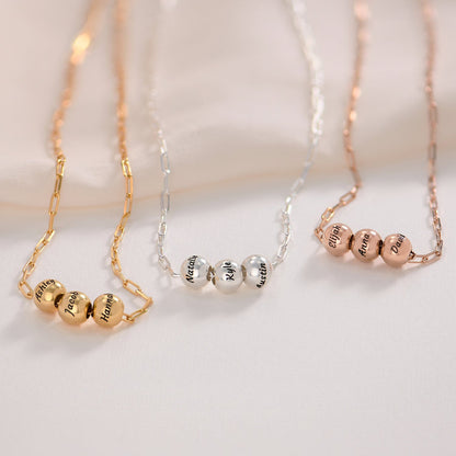 Personalized Family Bead Name Necklace