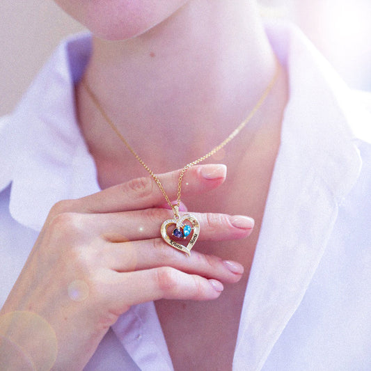 Forever Together Engraved Birthstone Necklace