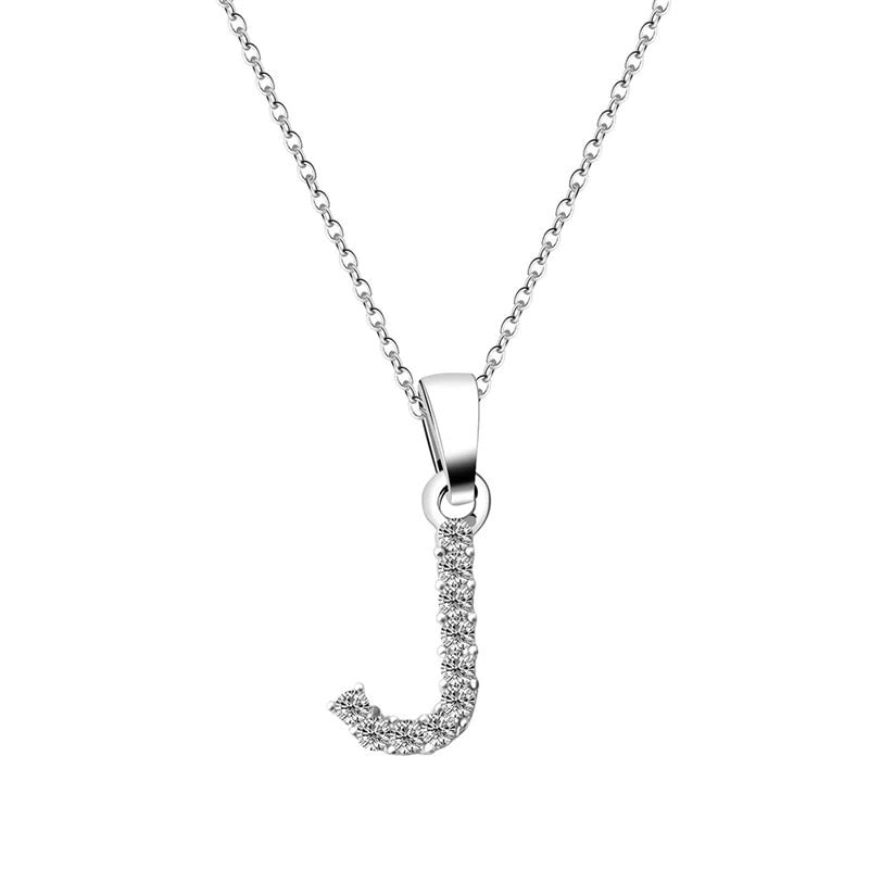 Cubic Zirconia Initial Necklace