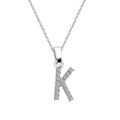 Cubic Zirconia Initial Necklace