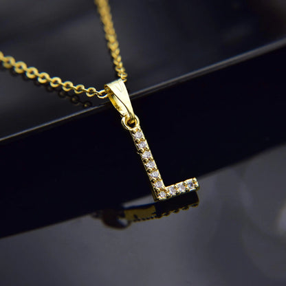 Cubic Zirconia Initial Necklace