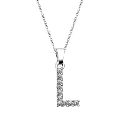 Cubic Zirconia Initial Necklace