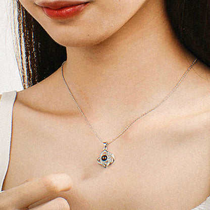 Custom Intertwined Photo Projection Necklace