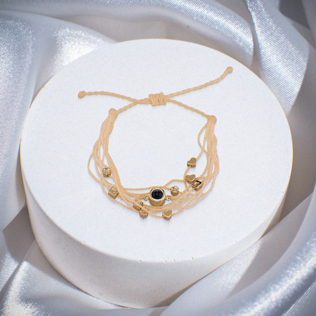 Personalized Love Charms Photo Bracelet