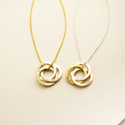 Personalized Linked Circle Necklace