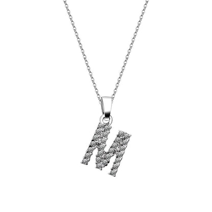Cubic Zirconia Initial Necklace