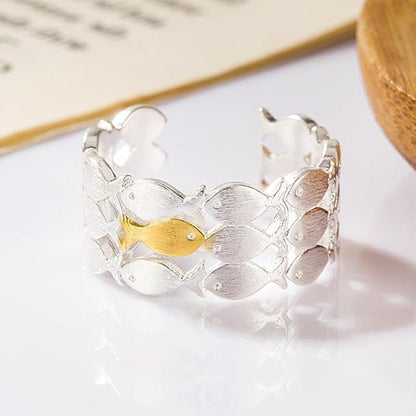 Swimming Against the Current Ring with Message Card