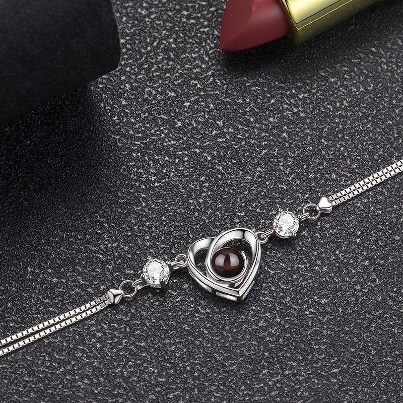 Personalized Heart Photo Projection Bracelet