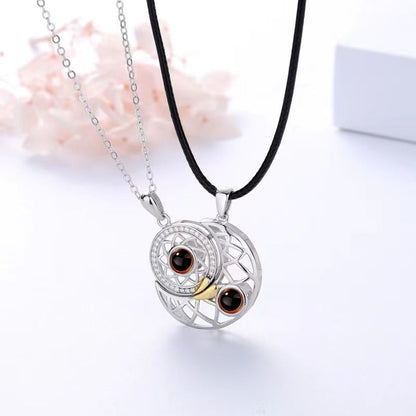 Sun and Moon Couple Projection Necklace