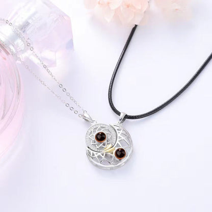 Sun and Moon Couple Projection Necklace