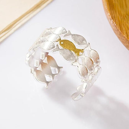 Swimming Against the Current Ring with Message Card