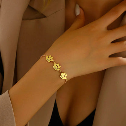 Customizable Paw Print Bracelet