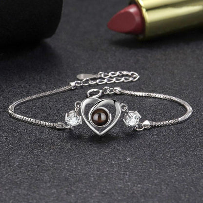 Personalized Heart Photo Projection Bracelet