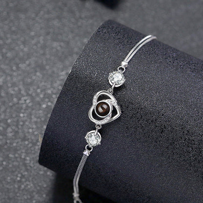 Elegant Heart Projection Bracelet