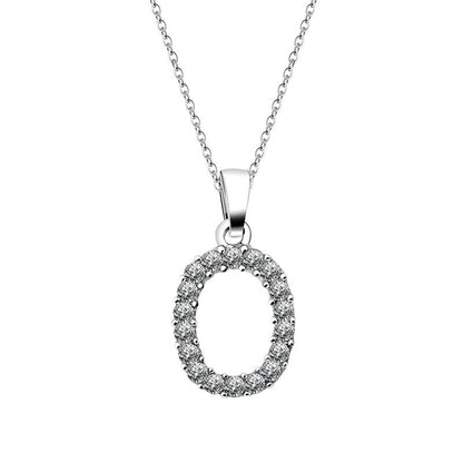 Cubic Zirconia Initial Necklace
