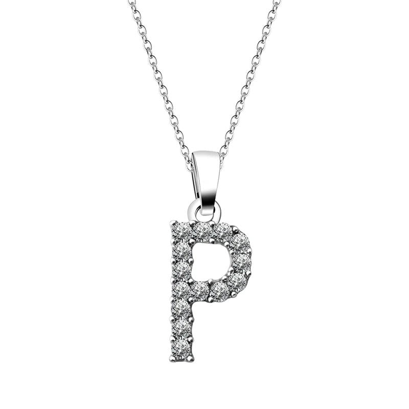 Cubic Zirconia Initial Necklace
