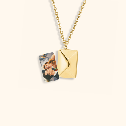 Personalized Photo Envelope Necklace