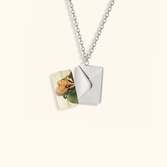 Personalized Photo Envelope Necklace
