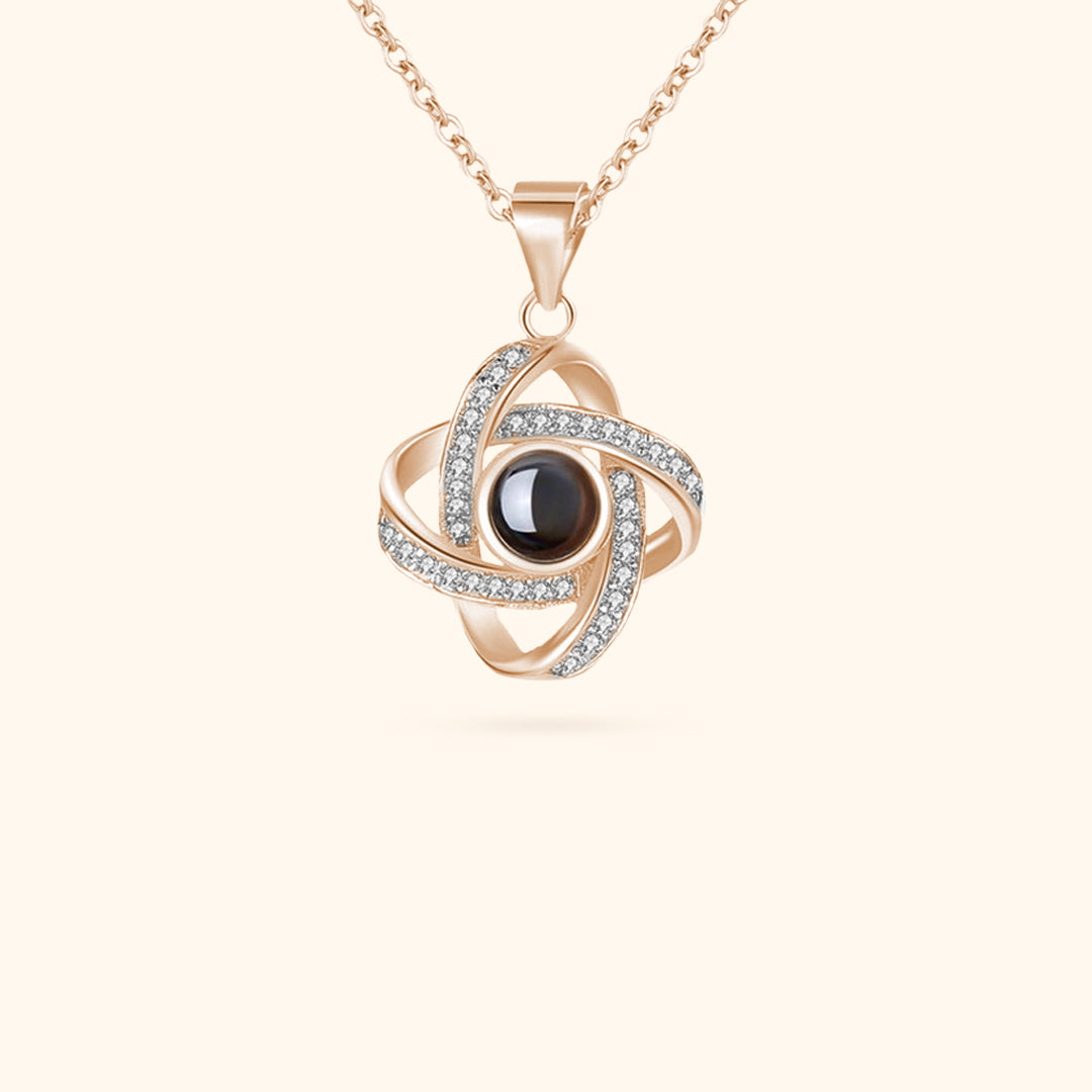 Custom Intertwined Photo Projection Necklace