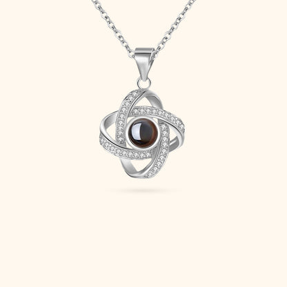 Custom Intertwined Photo Projection Necklace