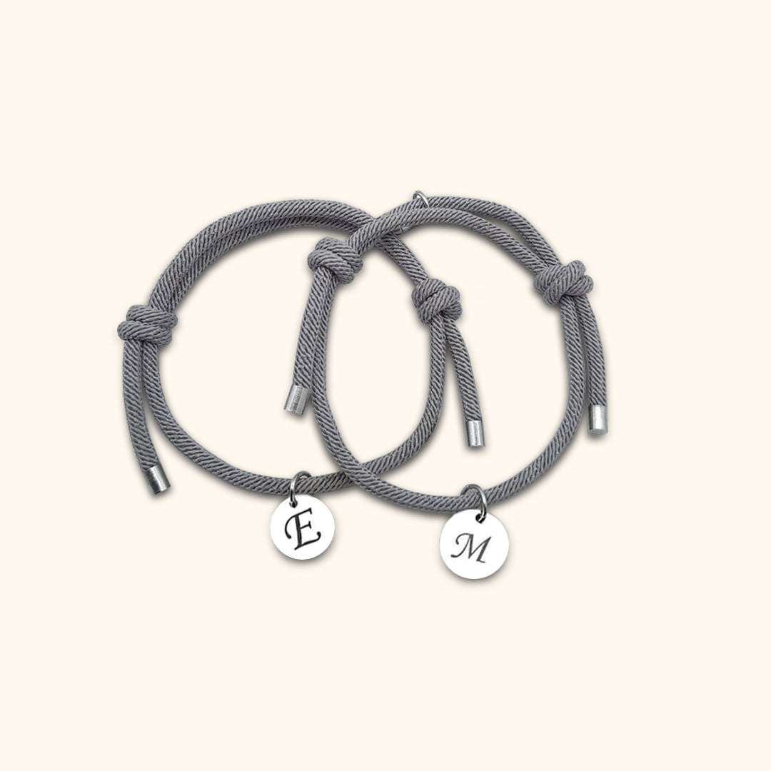 Magnetic Initials Couple Bracelet