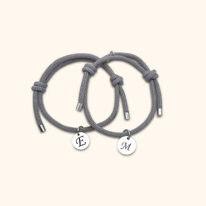 Magnetic Initials Couple Bracelet