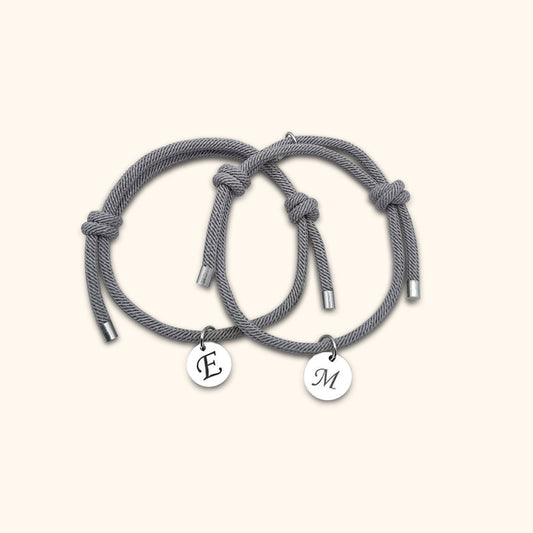 Magnetic Initials Couple Bracelet
