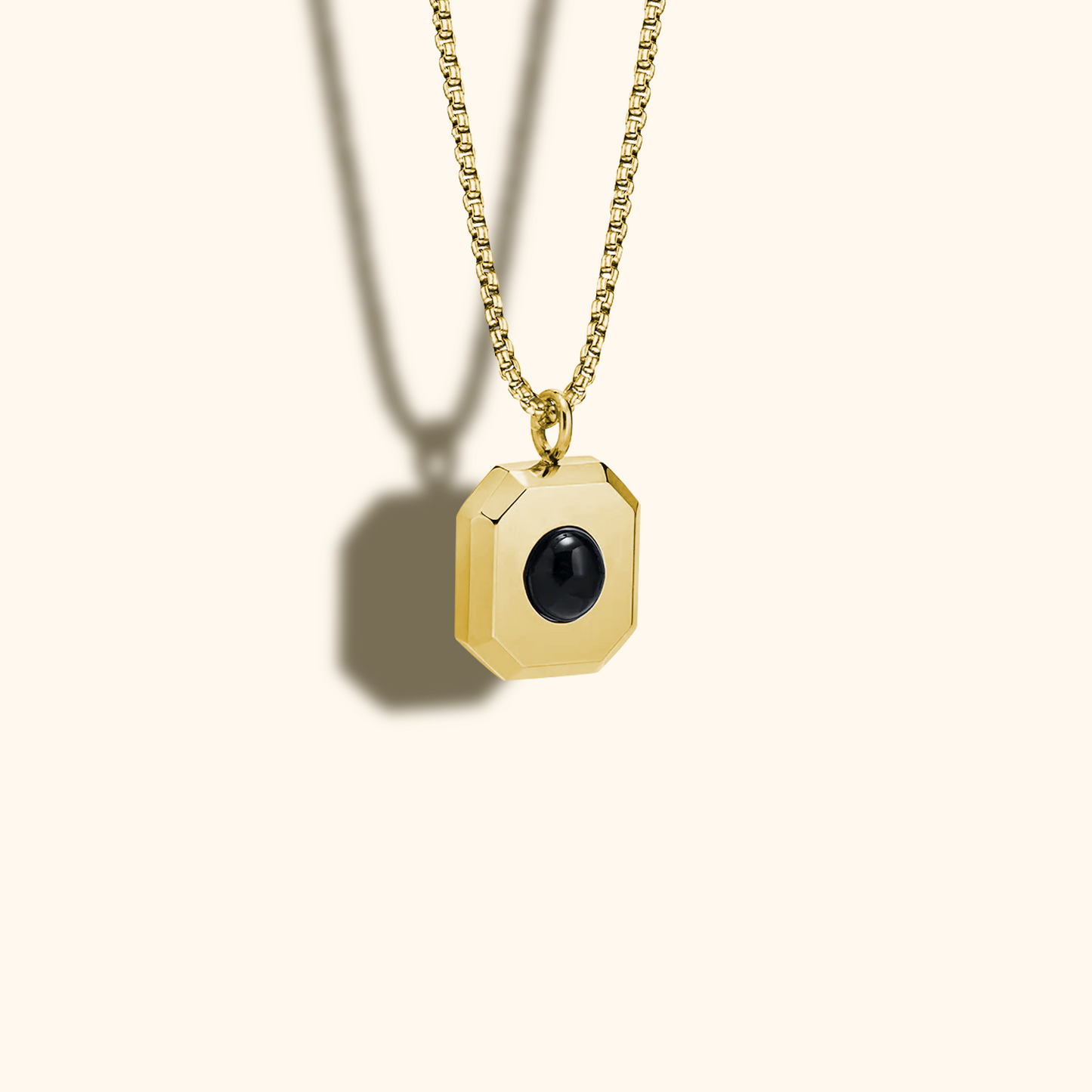 Personalized White Projection Charm Necklace