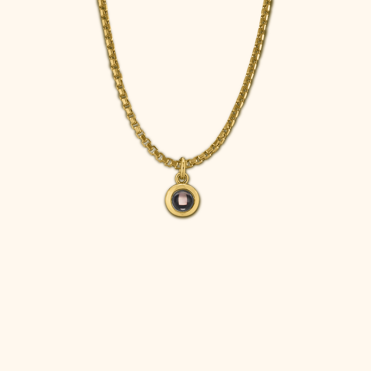 Personalized Circle Projection Essence Necklace