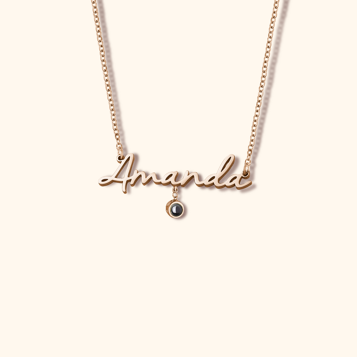 Custom Name Projection Charm Necklace