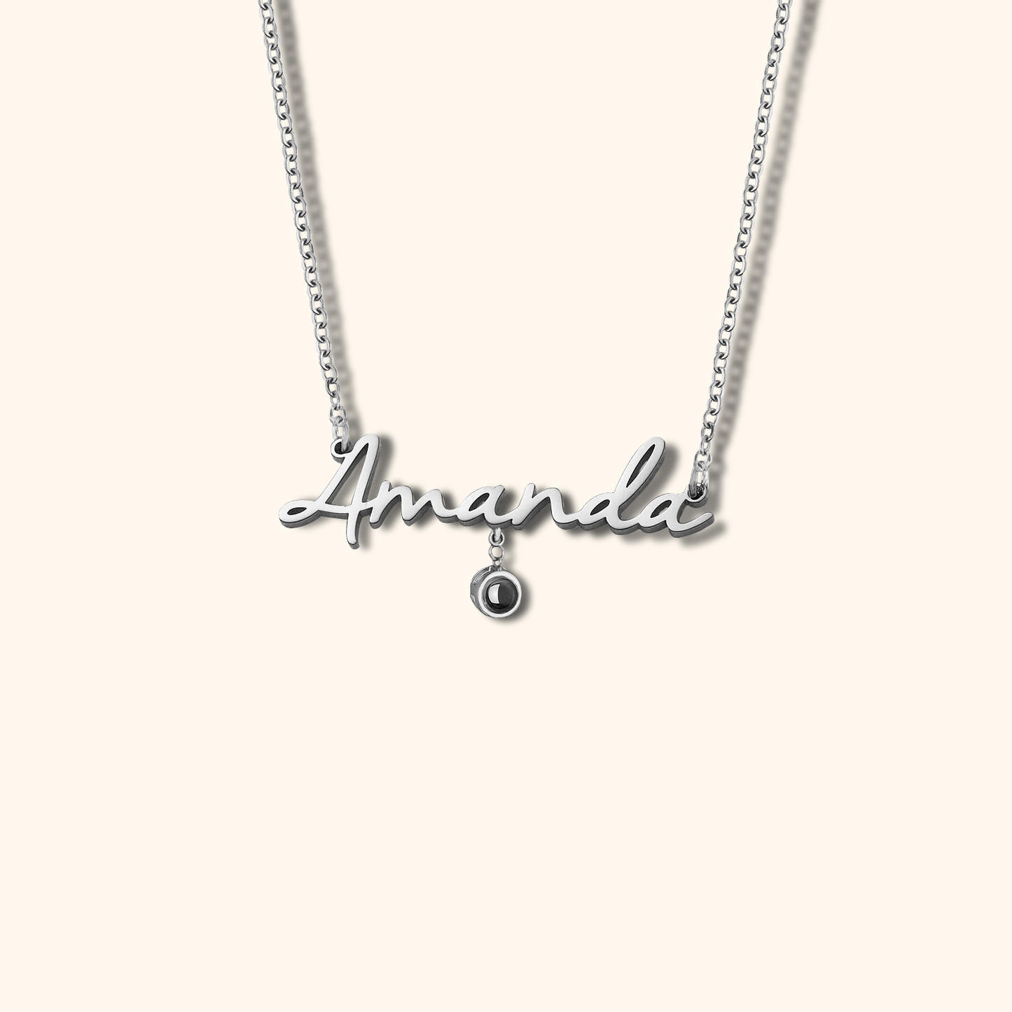 Custom Name Projection Charm Necklace