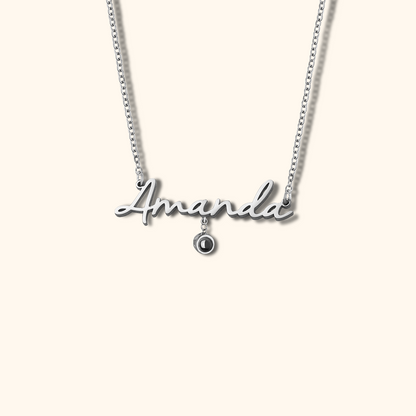 Custom Name Projection Charm Necklace