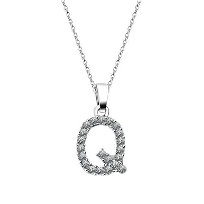 Cubic Zirconia Initial Necklace