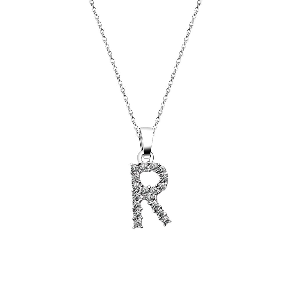Cubic Zirconia Initial Necklace