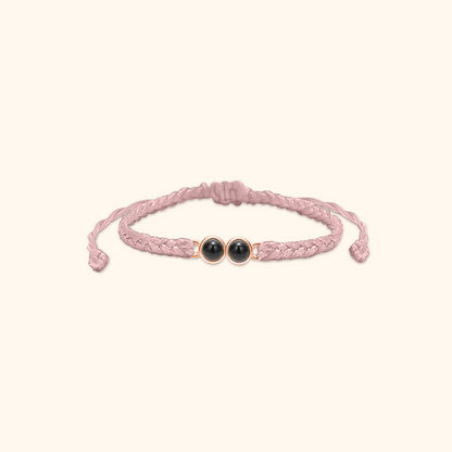 Double Projection Photo Charm Bracelet