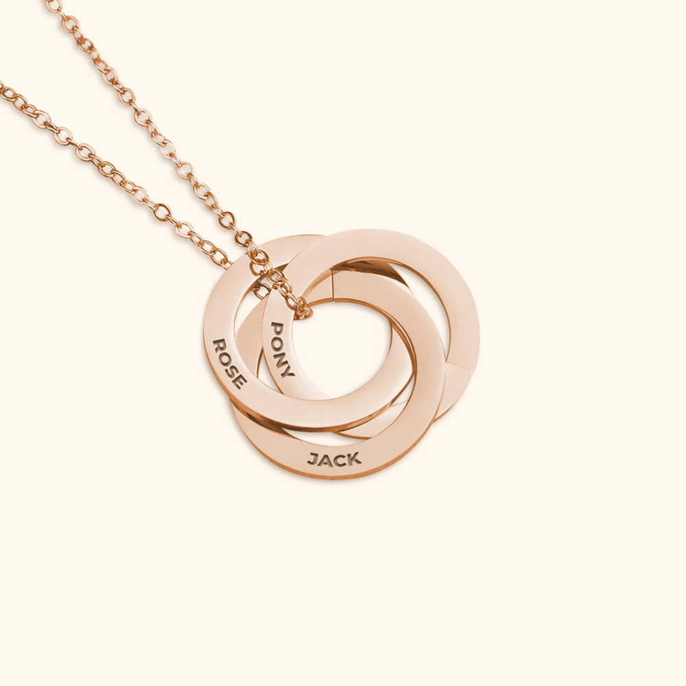 Personalized Linked Circle Necklace