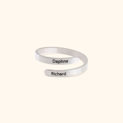 Custom Luxury Two Name Ring