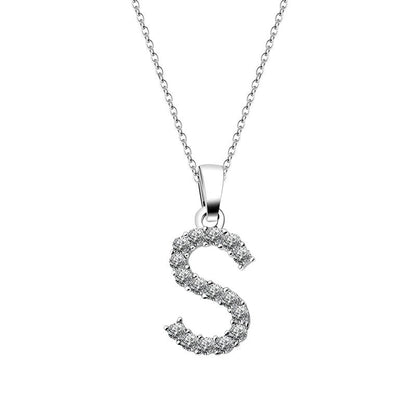 Cubic Zirconia Initial Necklace