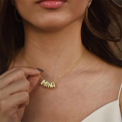 Personalized Bubble Letter Necklace