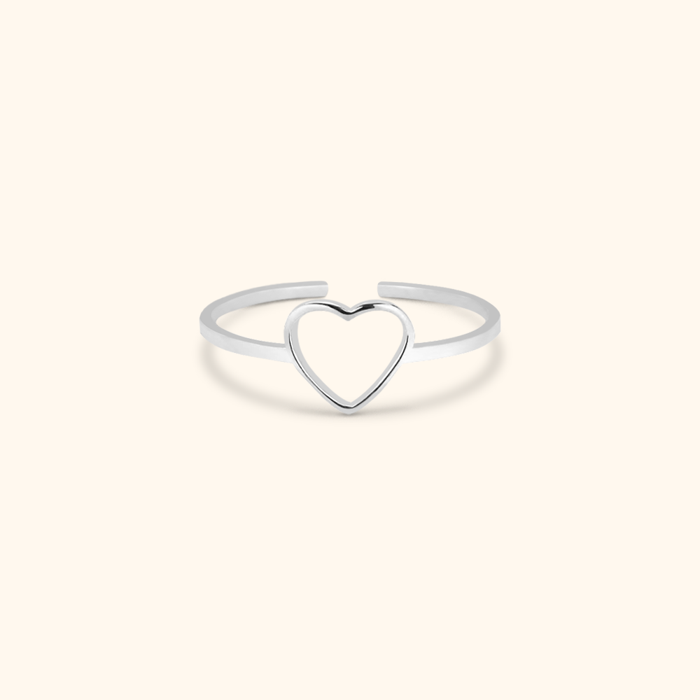 Heart-Shaped Minimalist Ring