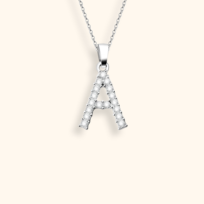 Cubic Zirconia Initial Necklace