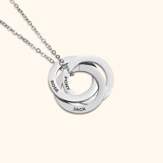 Personalized Linked Circle Necklace