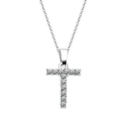 Cubic Zirconia Initial Necklace