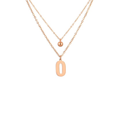 Layered Initial Letter Necklace