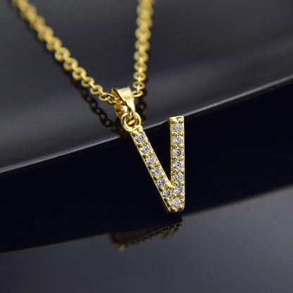 Cubic Zirconia Initial Necklace