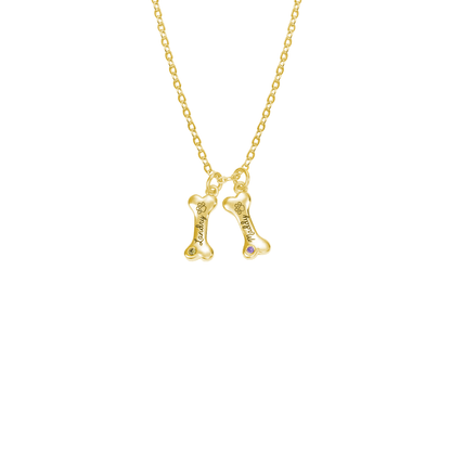 Customizable Dog Bone Collar Necklace