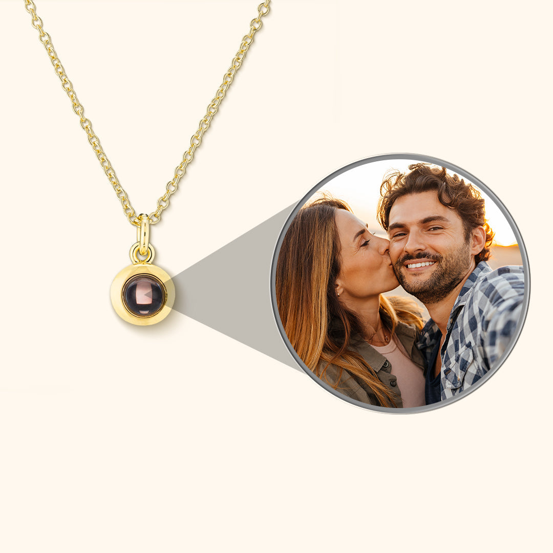 Personalised Circle Photo Necklace