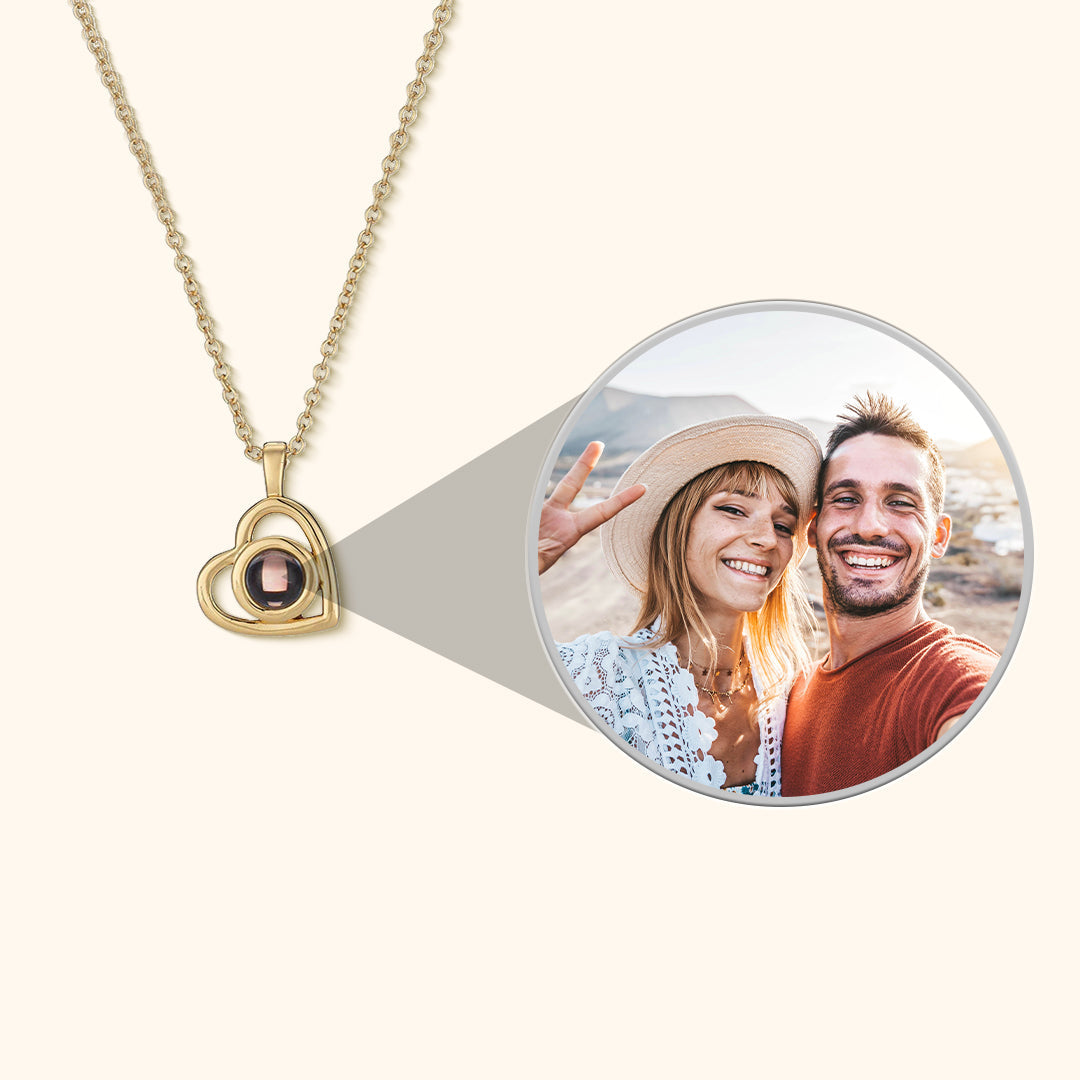 Heart Photo Projection Necklace